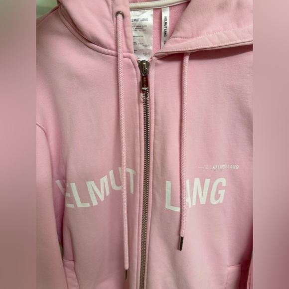 Helmut Lang Pink Shayne Oliver Campaign Print Zip Hoodie sweatshirt - Picture 13 of 13